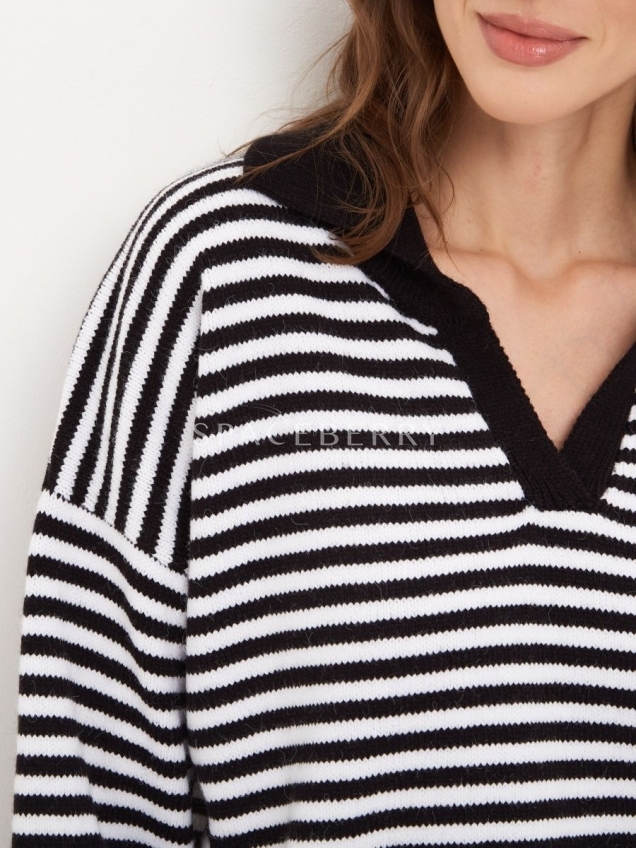 Женский вязаный свитер оверсайз, джемпер